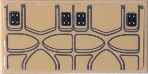 Tile 2 x 4 with SW Millennium Falcon Seat Cushion Pattern (Sticker) - Set 75105