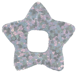 Clikits, Icon Accent Paper Star 3 1/4 x 3 1/4 with Holographic Overlapping Circles Pattern