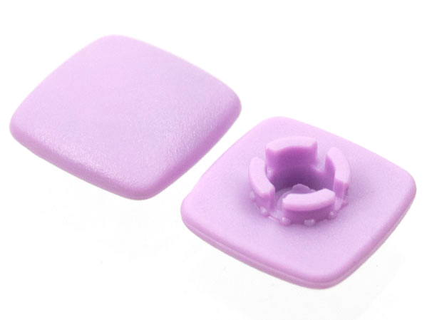 LEGO part Clikits, Icon Square 2 x 2 Small with Pin, Frosted (Solid and Transparent Colors) 45467