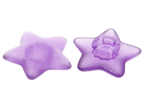 LEGO part Clikits, Icon Star 2 x 2 Small with Pin, Frosted (Solid and Transparent Colors) 45463