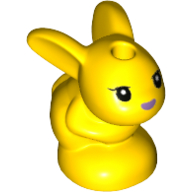 Bunny / Rabbit, Friends, Baby, Sitting with Black Eyes and Metallic Medium Lavender Nose Pattern