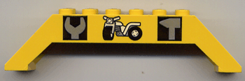 Slope 45 10 x 2 x 2 Double with Tools and Motorcycle Pattern