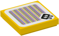 Tile 2 x 2 with Super Mario Scanner Code Scuttlebug Pattern (Sticker) - Set 71394