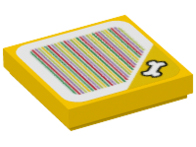 Tile 2 x 2 with Super Mario Scanner Code Golden Bone Pattern (Sticker) - Set 71399