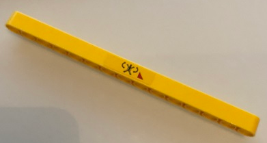 Technic, Liftarm Thick 1 x 15 with Danger Extending Arm Pattern (Sticker) - Set 42097
