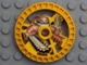 Technic, Disk 5 x 5 - RoboRider Talisman Wheel, Chain-Saw Mold with Robot Pattern