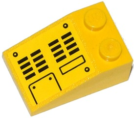 Slope 33 3 x 2 with Grille, Rivets, and Hatch Pattern (Sticker) - Set 70814