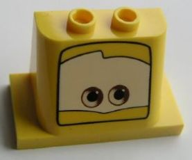 Windscreen 2 x 3 x 2 with 2 x 4 Base with Eyes on White Background Pattern 3