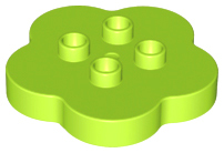 Duplo, Steen Rond 4 x 4 Platte Top Geschulpt met 2 x 2 Studs