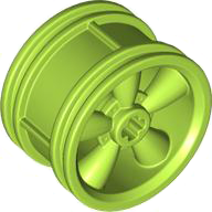 LEGO onderdeel Wheel 30.4mm D. x 20mm with No Pin Holes and 5 Large Spokes 42716