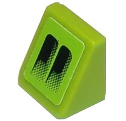 Slope 30 1 x 1 x 2/3 with Black Air Intake Double Faded Pattern Model Left Side (Sticker) - Set 8133