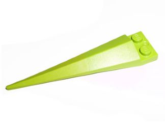 LEGO onderdeel Plate, Modified 1 x 2 with Angular Extension with Molded Flexible Lime Tip Pattern 61406pb02