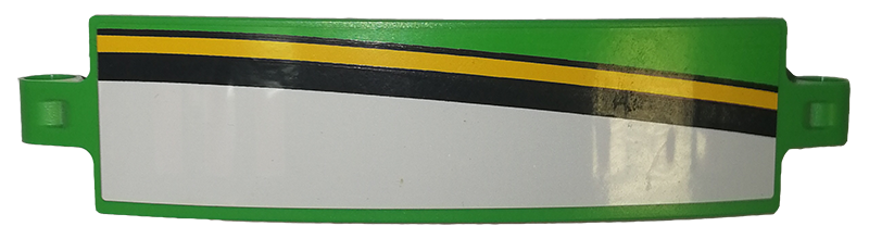 Technic, Panel Curved 3 x 13 with White, Black and Yellow Stripes Pattern Model Left Side (Sticker) - Set 42039