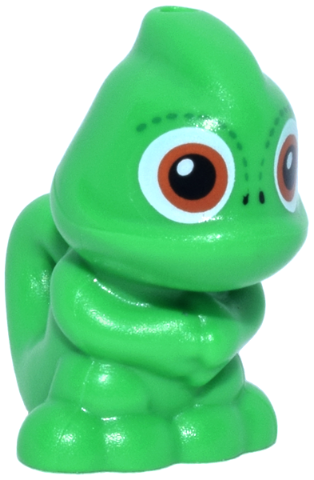Chameleon, Upright with Hole on Top and Hole on Tail with Dark Orange Eyes Pattern (Pascal)