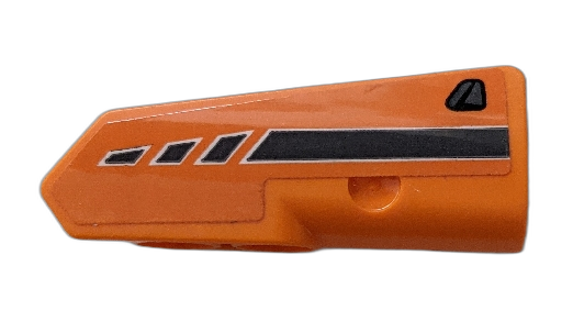 Technic, Panel Fairing #21 Very Small Smooth, Side B with Dark Bluish Gray Broken Stripe and Door Handle Pattern (Sticker) - Set 42076