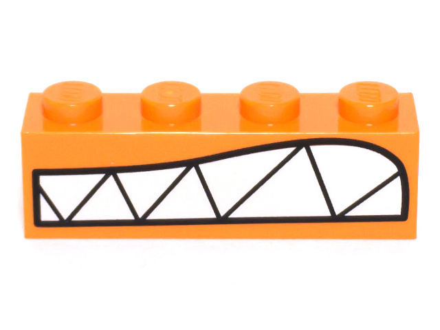 Brick 1 x 4 with Bared Teeth Pattern (Queen Watevra Wa'Nabi Mouth)