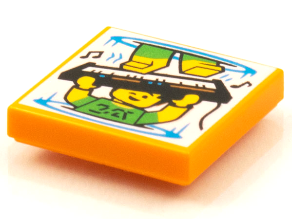 Tile 2 x 2 with BeatBit Album Cover - Space Warp Keyboardist Pattern