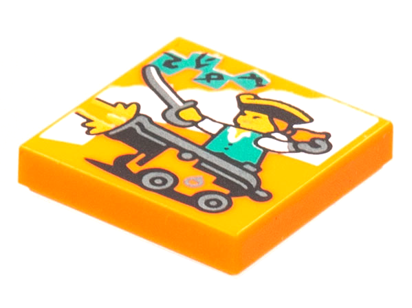 Tile 2 x 2 with BeatBit Album Cover - Pirate Firing Cannon Pattern