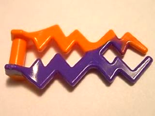 Wave Angular Double with Bar Handle (Electric Zigzag) with Marbled Dark Purple Pattern