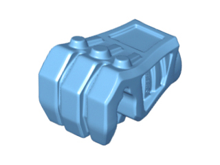 Large Figure Hand, Fist Mechanical with Pin Hole and 3mm Bar Slot