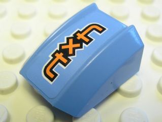 Slope, Curved 2 x 2 Lip with Orange '4x4' Pattern, Model Right (Sticker) - Set 8657