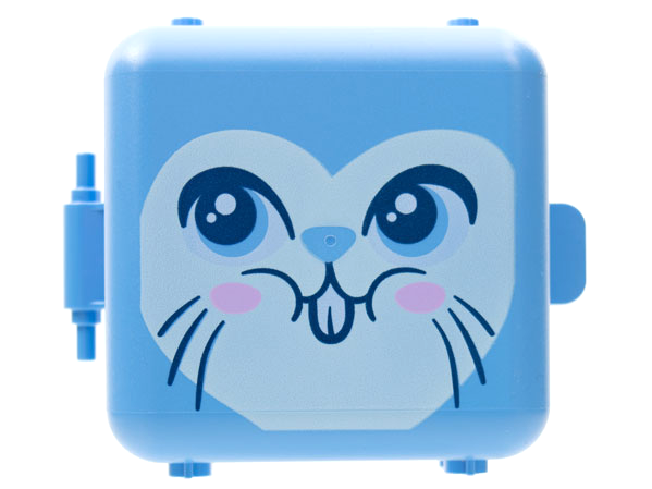 Container, Box 3 x 8 x 6 2/3 Half Front with Bunny Rabbit Face Pattern