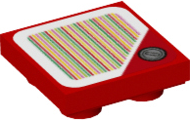 Tile, Modified 2 x 2 Inverted with Super Mario Scanner Code Coin, Triangle Corner Pattern (Sticker) - Set 71401