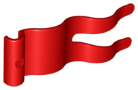 LEGO onderdeel Duplo Flag Wavy 2 x 5 without Slits 15793