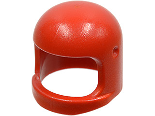 Minifigur, Kopfbedeckung Helm Weltraum / Stadt mit Dickem Kinnriemen - mit Visier Dellen