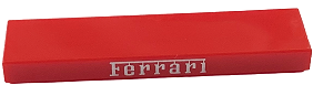 Piastrella 1 x 4 con Motivo Logo Ferrari Argento