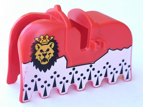 Horse Barding, Ruffled Edge with Lion Head (Royal Knights) Pattern