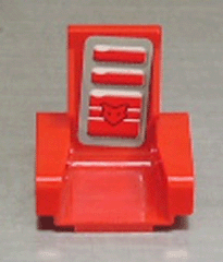 Technic Seat 3 x 2 Base with Red Mask and Cushions on Gray Pattern (Sticker) - Set 8226