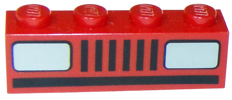 Brick 1 x 4 with Car Headlights Pattern (Basic)