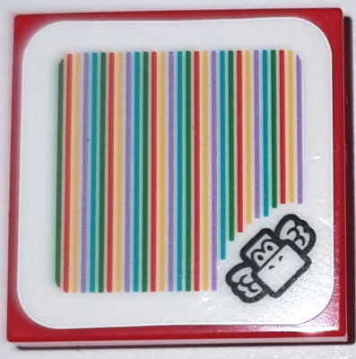 Tile 2 x 2 with Super Mario Scanner Code Koopa Paratroopa Pattern (Sticker) - Set 71383