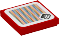 Tile 2 x 2 with Super Mario Scanner Code Boom Boom Pattern (Sticker) - Sets 71387 / 71437