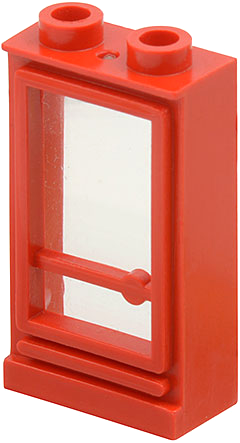 Door 1 x 2 x 3 Hinge on Left with Trans-Clear Glass