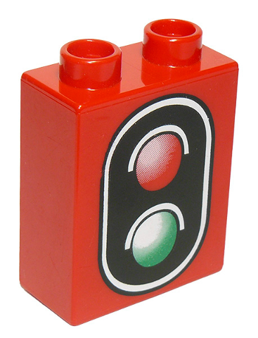 Duplo, Brick 1 x 2 x 2 with Traffic Signal Double Pattern