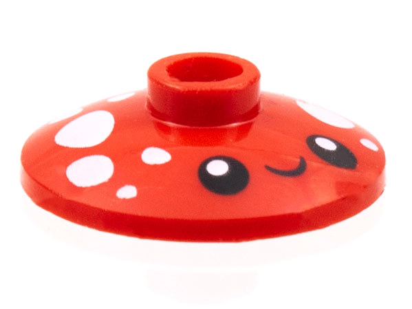 Dish 2 x 2 Inverted (Radar) with  White Spots, Black Eyes and Grin Pattern