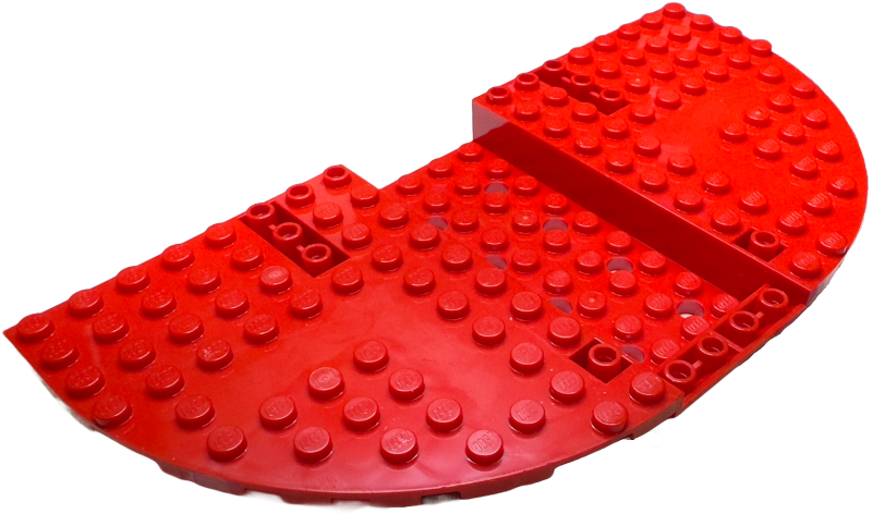 LEGO onderdeel Vehicle, Base 20 x 10 x 1 1/3 with Rounded Corners, 9 x 4 Recessed Center and 8 Holes 5100