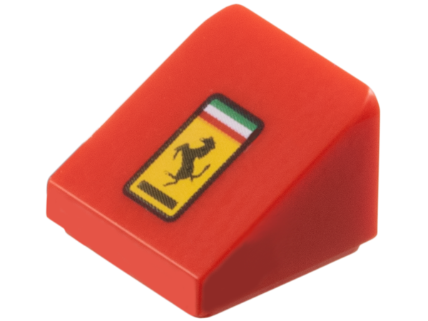Slope 30 1 x 1 x 2/3 with Ferrari Logo Pattern