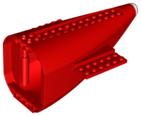 Aircraft Fuselage Aft Section Curved with Red Base