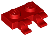 Plate, Modified 1 x 2 with 2 Open O Clips (Horizontal Grip)