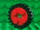 Wheel FreeStyle with Technic Pin Hole with Black Tire 24mm D. x 8mm Offset Tread - Interior Ridges (6248 / 3483)