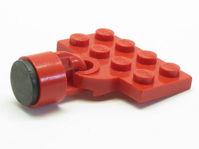 Plate, Modified 2 x 4 with Train Coupler Open for Magnet with (Same Color) Magnet Coupling, Train - 6.5mm Cylinder (737a / x547b)