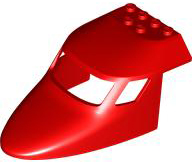 Aircraft Fuselage Forward Top Curved 6 x 10 x 4 with 3 Window Panes