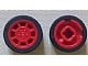 Wheel 11mm D. x 6mm with 8 Spokes with Black Tire 14mm D. x 6mm Solid Smooth (93593 / 50945)