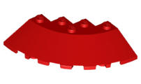 Brick, Round Corner 6 x 6 with Slope 33 Edge, Facet Cutout