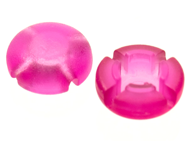 LEGO part Clikits, Icon Round 2 x 2 Small with Hole, Frosted (Solid and Transparent Colors) (45477)