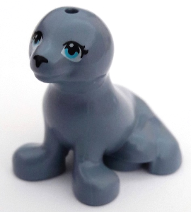 Zeehond, Friends met zwarte neus en wimpers, Medium azure ogen patroon