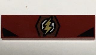 Tile 1 x 4 with The Flash Logo Pattern